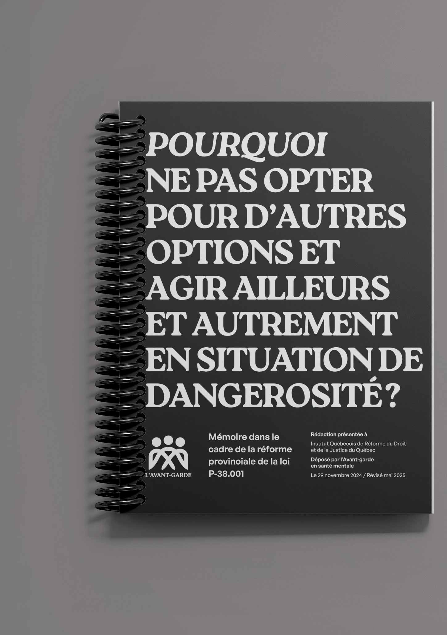 C1 du mémoire de l'Avant-garde - projet scolaire
